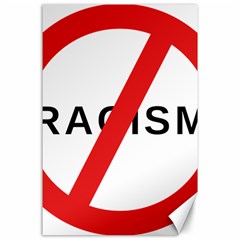 No Racism Canvas 24  X 36  by demongstore