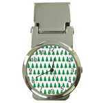 Christmas Background Christmas Tree Money Clip Watches
