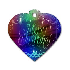 Christmas Greeting Card Frame Dog Tag Heart (one Side) by Sapixe