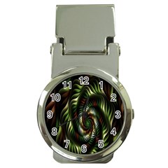Fractal Christmas Colors Christmas Money Clip Watches by Sapixe