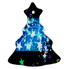 Star Abstract Background Pattern Christmas Tree Ornament (two Sides) by Sapixe