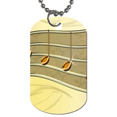Music Staves Clef Background Image Dog Tag (two Sides) by Sapixe