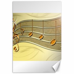 Music Staves Clef Background Image Canvas 12  X 18   by Sapixe