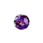 Graphic Background Pansy Easter 1  Mini Buttons