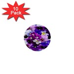 Graphic Background Pansy Easter 1  Mini Buttons (10 pack) 