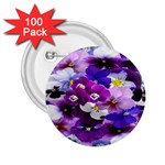 Graphic Background Pansy Easter 2.25  Buttons (100 pack) 