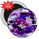 Graphic Background Pansy Easter 3  Magnets (10 pack) 