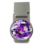 Graphic Background Pansy Easter Money Clips (Round) 