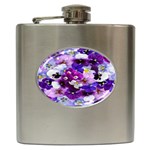 Graphic Background Pansy Easter Hip Flask (6 oz)