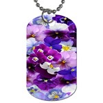 Graphic Background Pansy Easter Dog Tag (Two Sides)