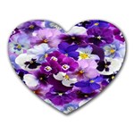 Graphic Background Pansy Easter Heart Mousepads