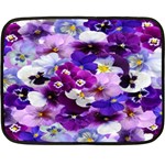 Graphic Background Pansy Easter Fleece Blanket (Mini)