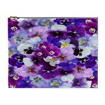 Graphic Background Pansy Easter Cosmetic Bag (XL)