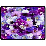 Graphic Background Pansy Easter Fleece Blanket (Large) 