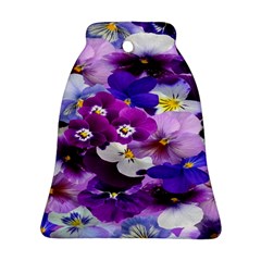 Graphic Background Pansy Easter Bell Ornament (two Sides)