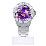 Graphic Background Pansy Easter Plastic Nurses Watch