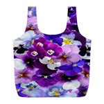 Graphic Background Pansy Easter Full Print Recycle Bags (L) 