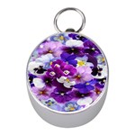 Graphic Background Pansy Easter Mini Silver Compasses