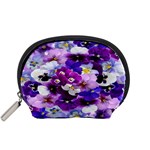 Graphic Background Pansy Easter Accessory Pouches (Small) 