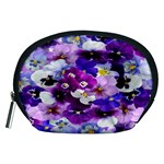 Graphic Background Pansy Easter Accessory Pouches (Medium) 