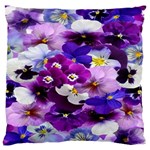 Graphic Background Pansy Easter Large Flano Cushion Case (One Side)