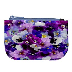Graphic Background Pansy Easter Large Coin Purse by Sapixe