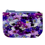 Graphic Background Pansy Easter Large Coin Purse