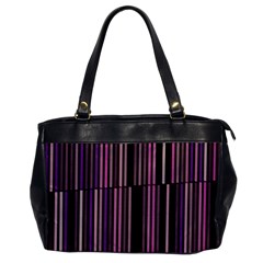 Shades Of Pink And Black Striped Pattern Office Handbags by yoursparklingshop