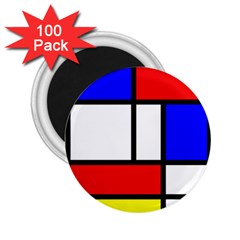 Piet Mondrian Mondriaan Style 2 25  Magnets (100 Pack)  by yoursparklingshop