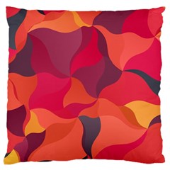 Red Orange Yellow Pink Art Large Flano Cushion Case (two Sides) by yoursparklingshop