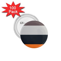 Orange Sand Charcoal Stripes Pattern Striped Elegant 1 75  Buttons (100 Pack)  by yoursparklingshop