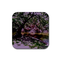 Old Tree 6 Rubber Coaster (square)  by bestdesignintheworld