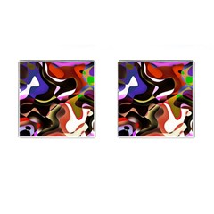 Abstract Full Colour Background Cufflinks (square) by Modern2018