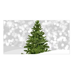 Christmas Xmas Tree Bokeh Satin Shawl by Simbadda