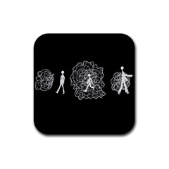 Drawing  Rubber Square Coaster (4 Pack)  by ValentinaDesign