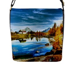 Dolomites Mountains Italy Alpin Flap Messenger Bag (l)  by Simbadda