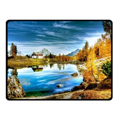 Dolomites Mountains Italy Alpin Double Sided Fleece Blanket (small)  by Simbadda