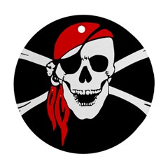 Pirate Skull Ornament (round) by StarvingArtisan