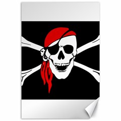 Pirate Skull Canvas 24  X 36  by StarvingArtisan