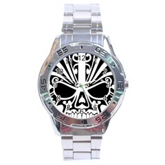 Tribal Sugar Skull Stainless Steel Analogue Watch by StarvingArtisan