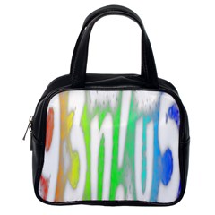 Genius Funny Typography Bright Rainbow Colors Classic Handbags (one Side) by yoursparklingshop