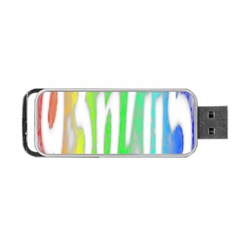 Genius Funny Typography Bright Rainbow Colors Portable Usb Flash (one Side) by yoursparklingshop