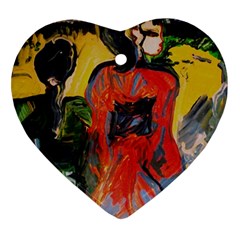 Road To The Mountains Heart Ornament (two Sides)