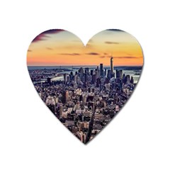 New York Skyline Architecture Nyc Heart Magnet