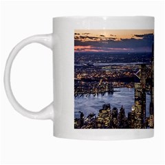 Panoramic City Water Travel White Mugs