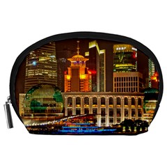 Shanghai Skyline Architecture Accessory Pouches (large)  by Simbadda
