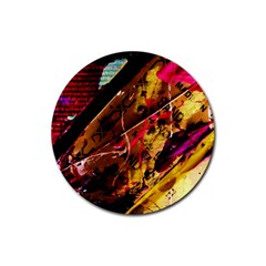 Absurd Theater In And Out 5 Rubber Round Coaster (4 Pack) 