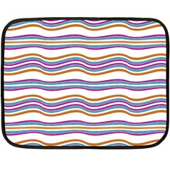 Colorful Wavy Stripes Pattern 7200 Fleece Blanket (mini) by dflcprints