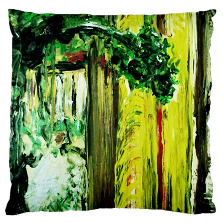 Old Tree And House With An Arch 8 Large Flano Cushion Case (One Side)