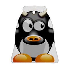 Cow Animal Mammal Cute Tux Bell Ornament (two Sides)